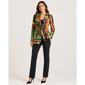 Industry Republic Clothing Women Baroque Scarf Print Blazer Multi Coor Size XS